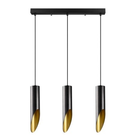 Lámpara de techo Kesik-6926 oro negro metal 58x8x138 cm