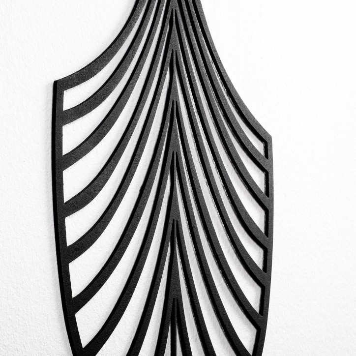 Lámpara de pared Asaf-6987 negro metal tela 15x28x52 cm