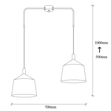 Lámpara de techo Sağlam-6191 oro negro metal 70x70x100 cm - 8681875494860