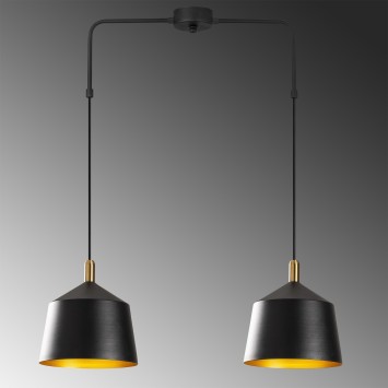 Lámpara de techo Sağlam-6191 oro negro metal 70x70x100 cm - 8681875494860