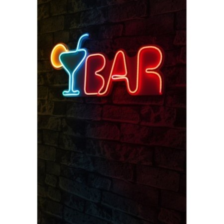 Iluminación LED decorativa de plástico Bar multicolor 50x23x3 cm