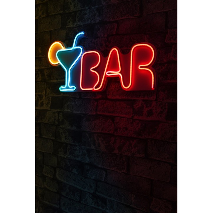 Iluminación LED decorativa de plástico Bar multicolor 50x23x3 cm