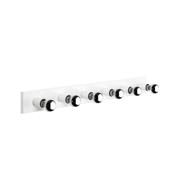 Lámpara de pared Mirro-12236 blanco metal vidrio 10x10x91