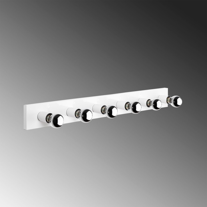 Lámpara de pared Mirro-12236 blanco metal vidrio 10x10x91