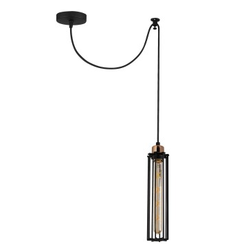 Lámpara de techo Likya-N-1004 bronce negro metal diámetro 49x124 cm - 8681875574159