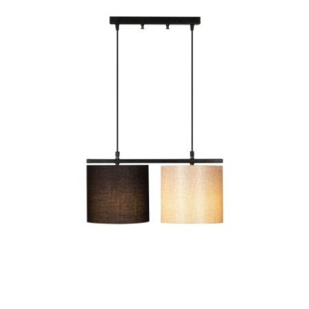 Lámpara de techo Valiz-4723 negro crema metal tela 47x20x120 cm