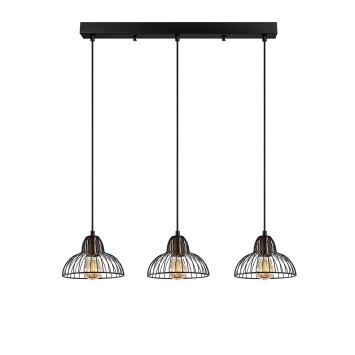 Lámpara de techo DOPO-12085 negro oro cobrizo metal 70x20x114 cm - 8683342834865