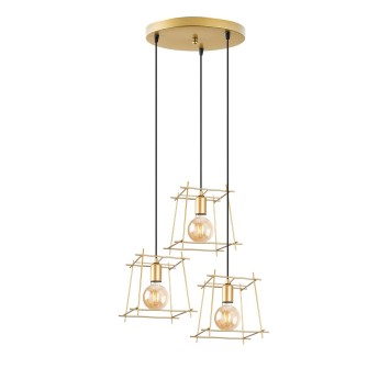 Lámpara de techo COMAN-11281 oro brillante metal 56x56x122 cm - 8683342834766