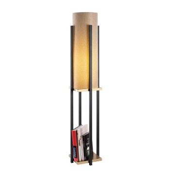 Lámpara de pie 7130-Black, Gold oro negro metal diámetro 20x64 cm - 8683342852296