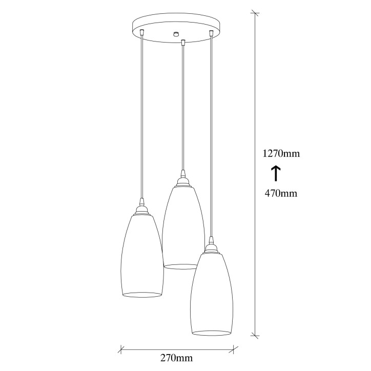 Lámpara de techo Smoked-041 humo metal vidrio 37x37x127 cm