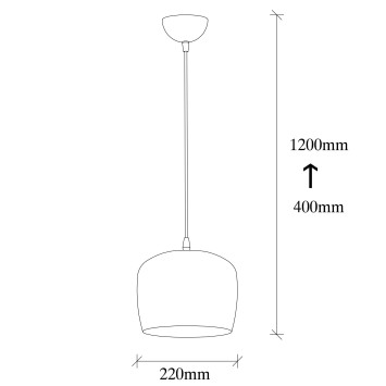 Lámpara de techo Dodo-2708 oro cobrizo metal 22x22x120 cm - 8681875989816