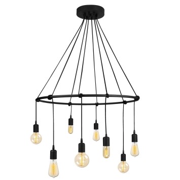 Lámpara de techo Salkım-3111 negro metal diámetro 80x180 cm - 8681875467505