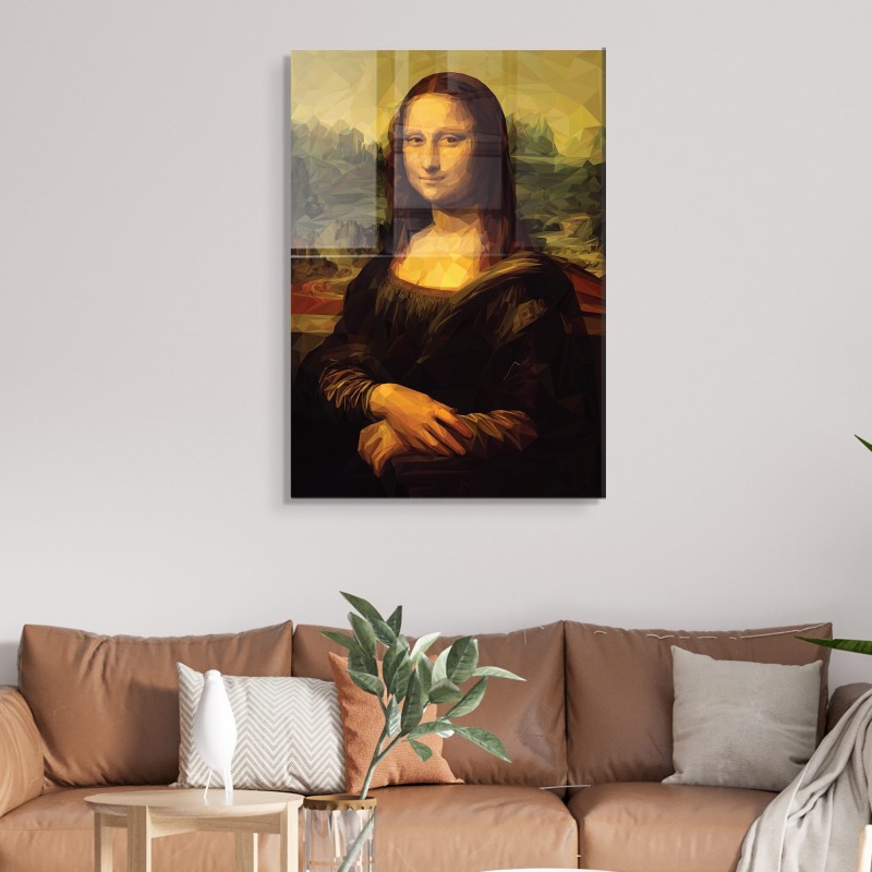 Pintura Mona Lisa vidrio templado UV-34 70 x 100 multicolor 70x100 cm