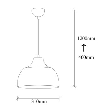 Lámpara de techo Berceste-222-S negro metal 31x31x120 cm - 8681875546910