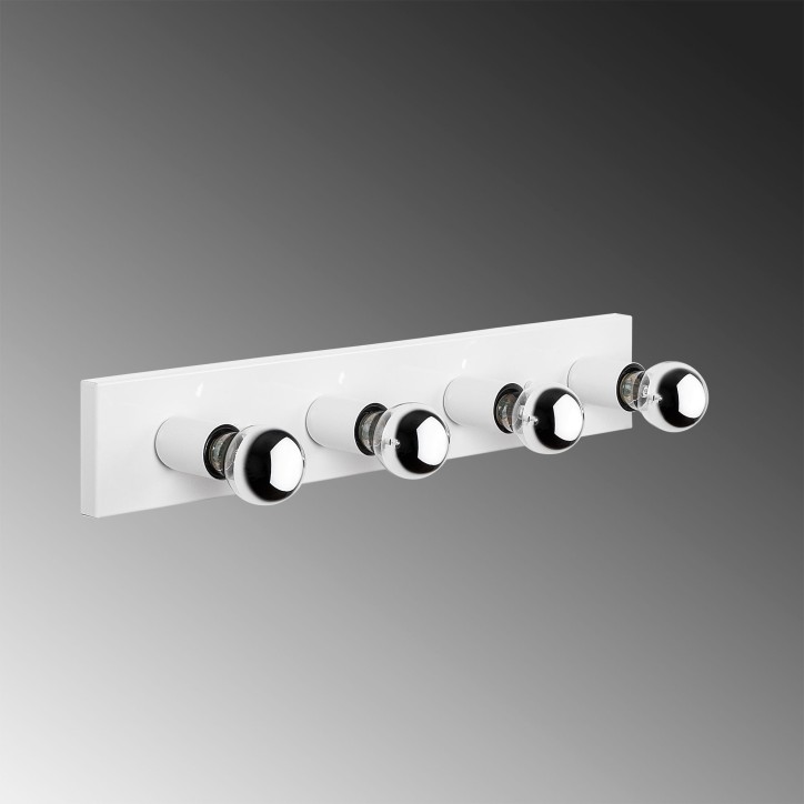 Lámpara de pared Mirro-12241 blanco metal vidrio 10x10x60