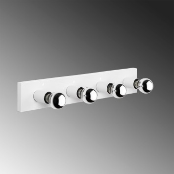 Lámpara de pared Mirro-12241 blanco metal vidrio 10x10x60 - 8683743012879