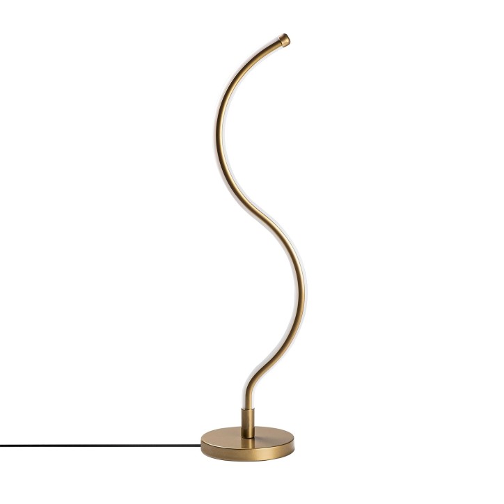 Lámpara de mesa Yılan-13277 oro metal diámetro 13 cmx57 cm