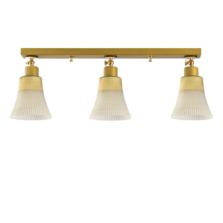 Lámpara de techo Foca-N-118 oro metal vidrio madera diámetro 62x22 cm