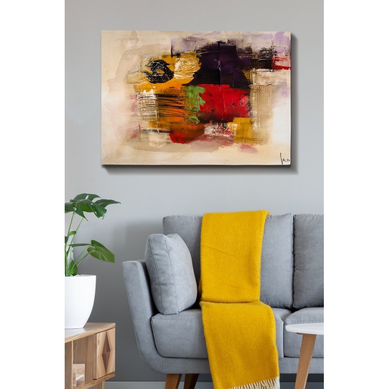 Pintura decorativa lienzo Kanvas Tablo-171 multicolor 70x100 cm