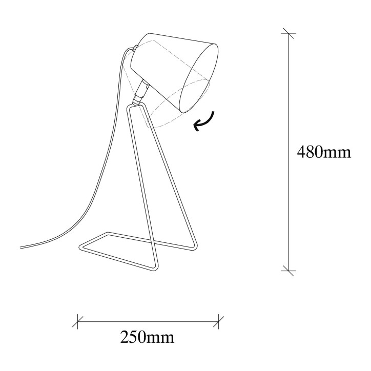 Lámpara de mesa Sıvani-NT-147 cobre metal 15x25x40 cm