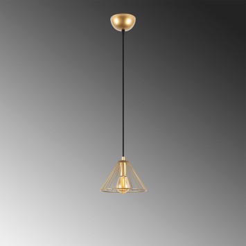 Lámpara de techo SOYLU-11351 oro brillante metal 20x20x117 cm - 8683342835497