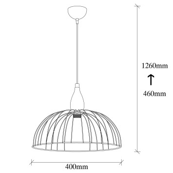 Lámpara de techo Kadeh-2201 negro metal 40x40x126 cm - 8681875883855