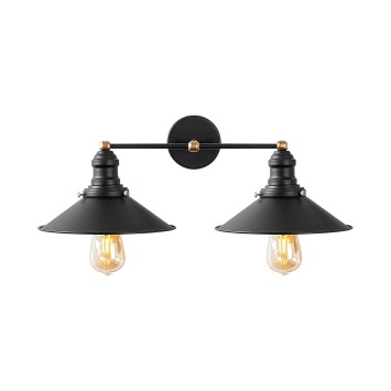 Lámpara de pared Conical-12190 oro negro metal 55x27x20 cm - 8683743012688