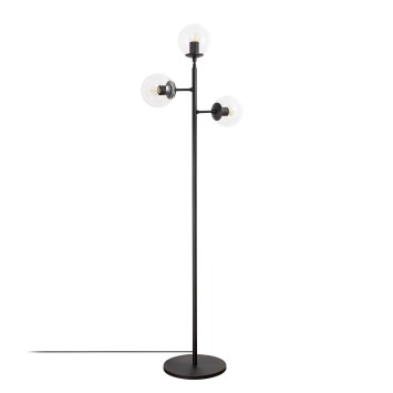 Lámpara de pie Atmaca-10295 negro metal vidrio 57x22x163 cm - 8683342264426