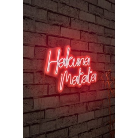 Iluminación LED decorativa de plástico Hakuna Matata rojo 47x29x2 cm