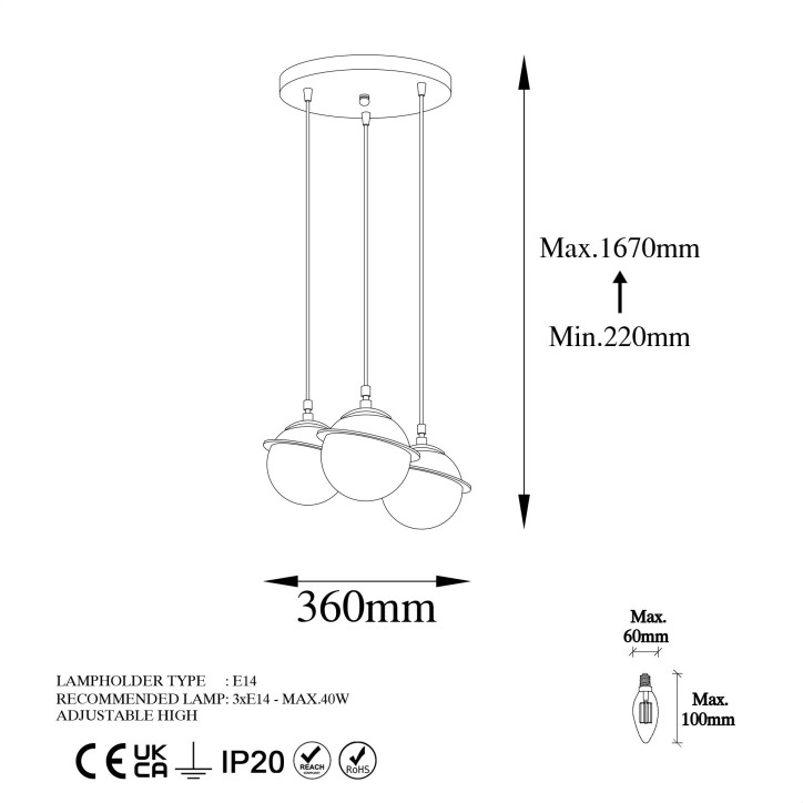 Lámpara de techo Hug-13417 oro metal 36 cm