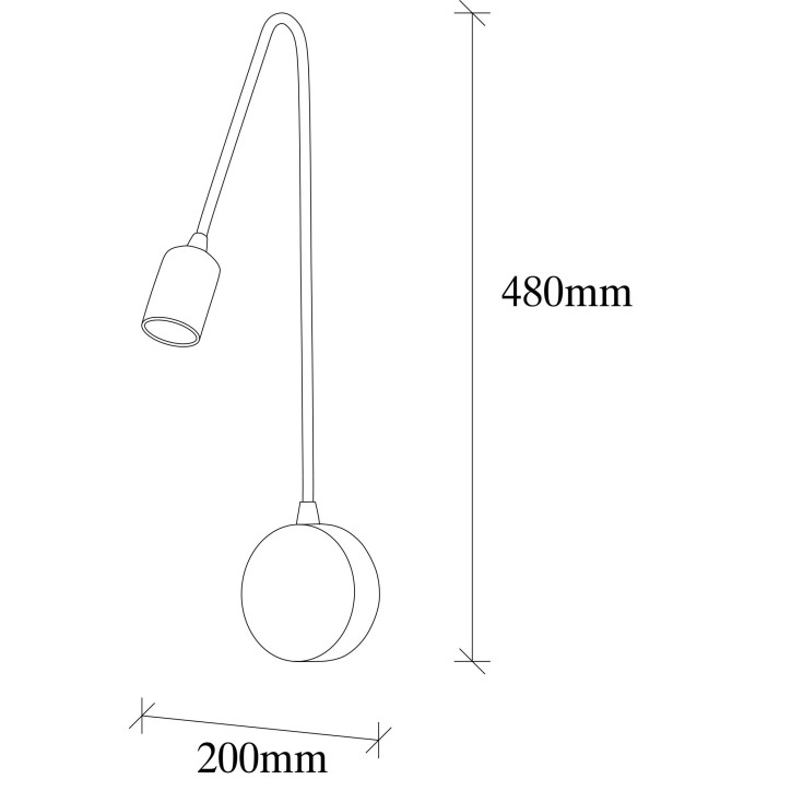 Lámpara de pared Kunduz-3267 blanco metal 10x20x48 cm