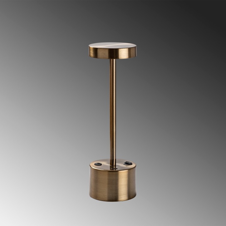 Lámpara de mesa Keyf-13395 oro cobrizo metal diámetro 9x28cm