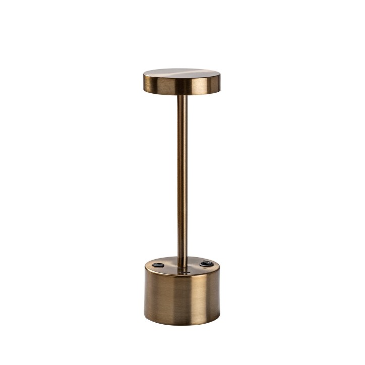 Lámpara de mesa Keyf-13395 oro cobrizo metal diámetro 9x28cm