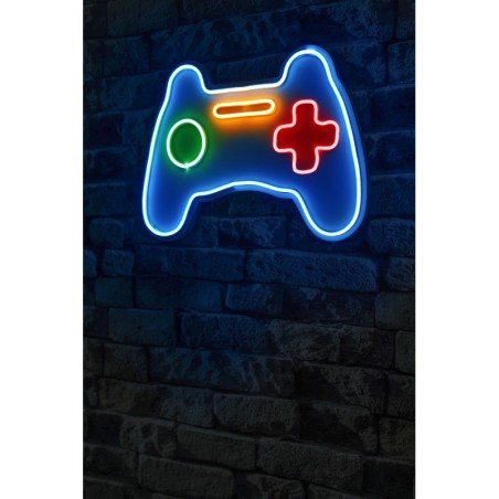 Iluminación LED decorativa de plástico Play Station Gaming Controller multicolor 40x29x3 cm