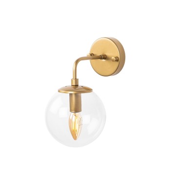 Lámpara de pared Horn-12216 oro metal vidrio 15x21x27 cm - 8683743012817