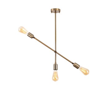 Lámpara de techo Beste-10335 oro cobrizo metal 61x12x61 cm - 8683342264044