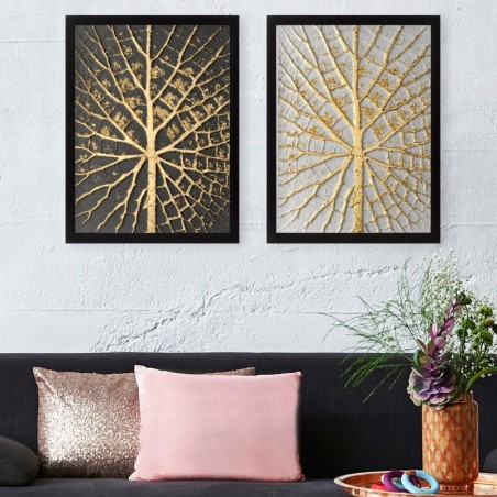 Cuadro decorativo enmarcado SET_034 multicolor 34x44 cm (2 piezas)