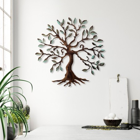 Decoración pared de metal Tree -1 multicolor 60x60 cm