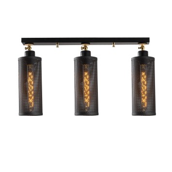 Lámpara de techo Amasra-N-986 oro negro metal 66x10x33 cm - 8681875574104