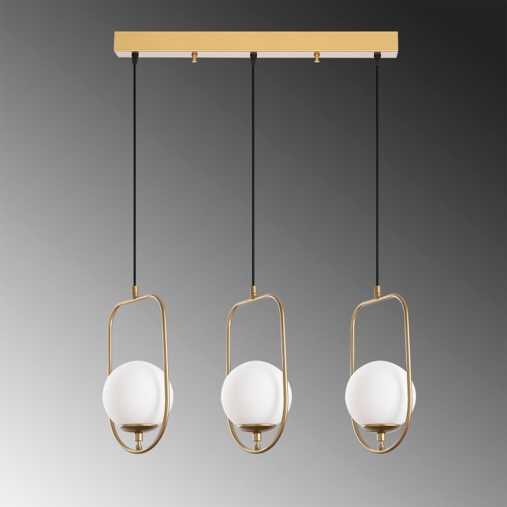 Lámpara de techo Skew-13451 oro metal 80 cm