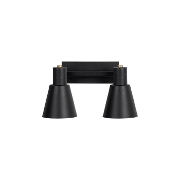 Lámpara de pared Funnel-13092 oro negro metal vidrio 38x21x21 cm - 8683743269853