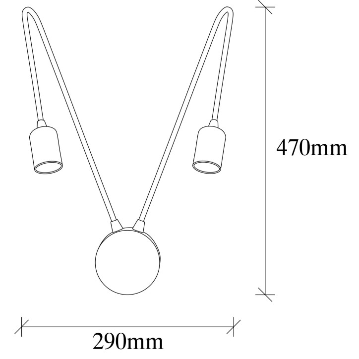 Lámpara de pared Kunduz-3272 blanco metal 29x20x47 cm