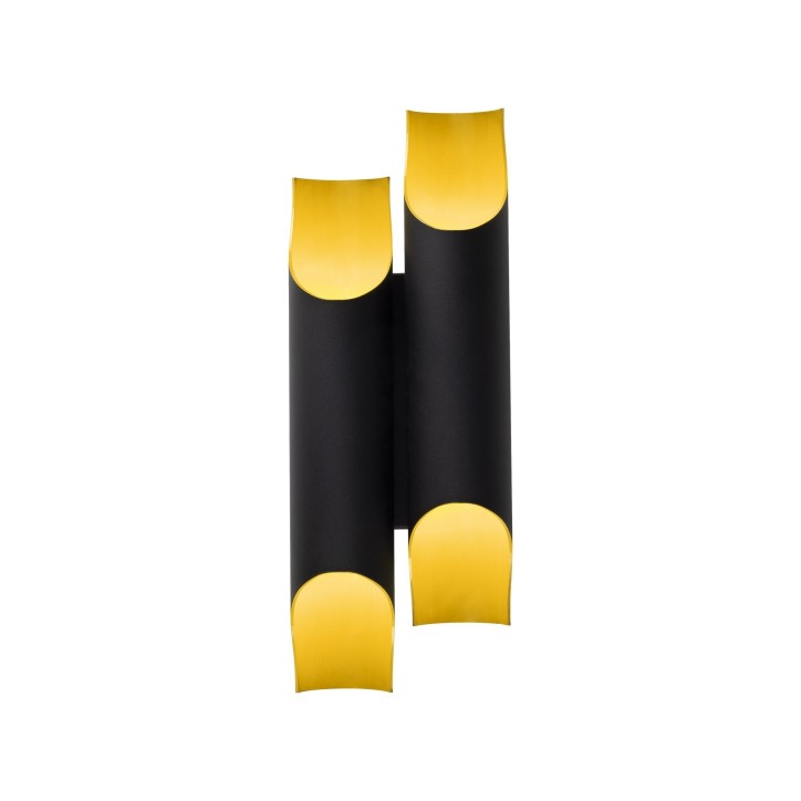 Lámpara de pared Efsun-580-A negro hierro vidrio 160x12x45 cm