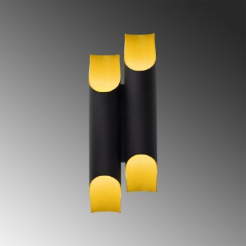 Lámpara de pared Efsun-580-A negro hierro vidrio 160x12x45 cm - 8681875555387