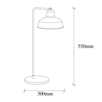 Lámpara de mesa Berceste-181WHITE-ML blanco metal 19x30x55 cm - 8681875546323