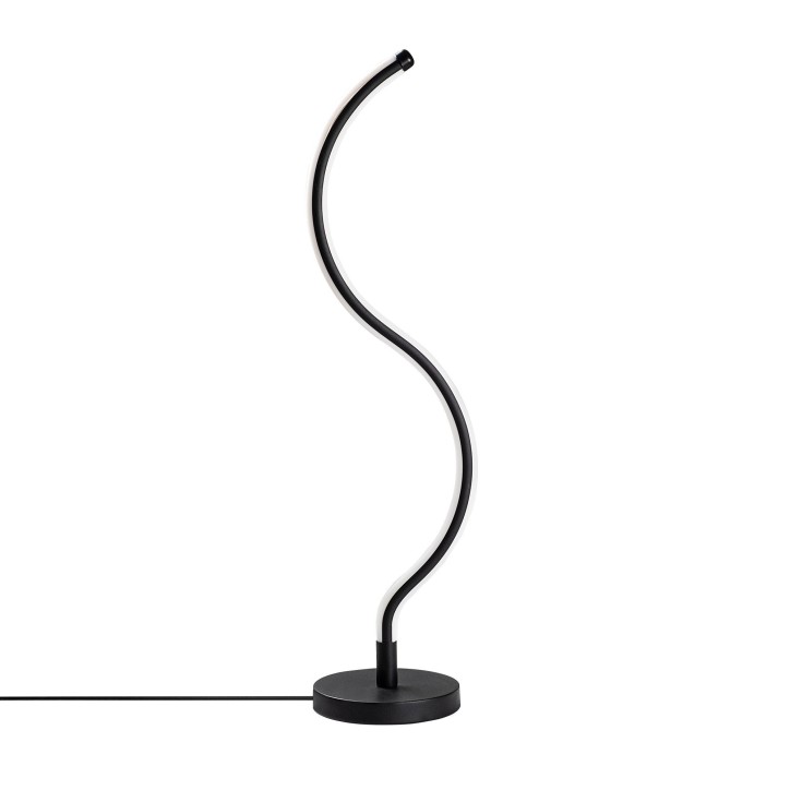 Lámpara de mesa Yılan-13276 negro metal diámetro 13 cmx57 cm