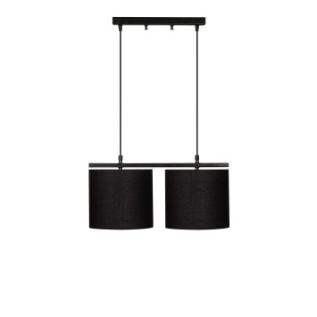 Lámpara de techo Valiz-4713 negro metal tela 47x20x120 cm - 8681875877106