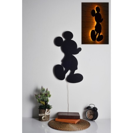 Iluminación LED decorativa Mickey Mouse amarillo 32x50 cm