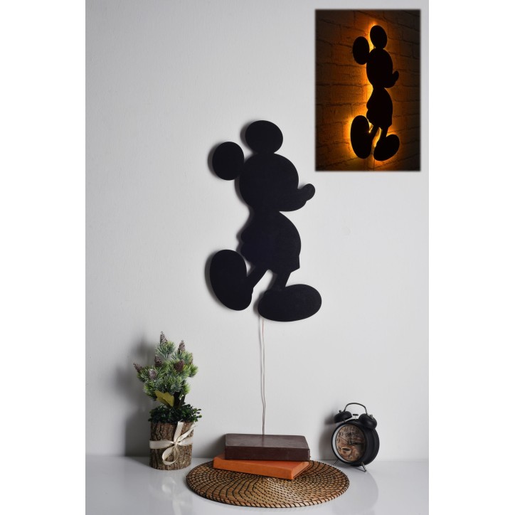 Iluminación LED decorativa Mickey Mouse amarillo 32x50 cm