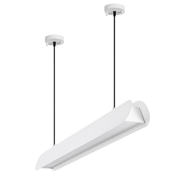 Lámpara de techo Ens-White blanco metal 109 cm